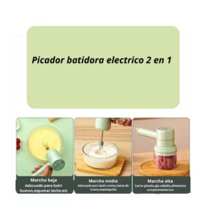 Picador Batidora Eléctrico 2 en 1