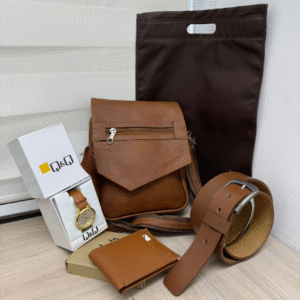 Combo  Lancelot en Cuero con Obsequio Reloj