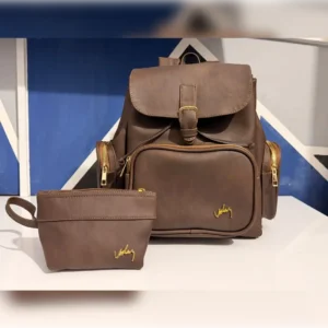 Set Ejecutivo Atenea en Cuero Dakota (Morral + Cosmetiquera)