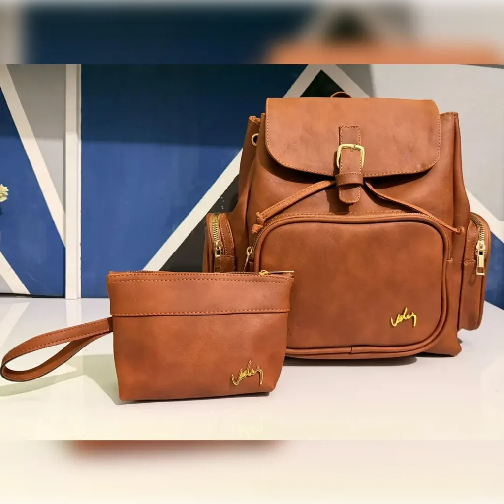 Set Ejecutivo Atenea en Cuero Dakota (Morral + Cosmetiquera)
